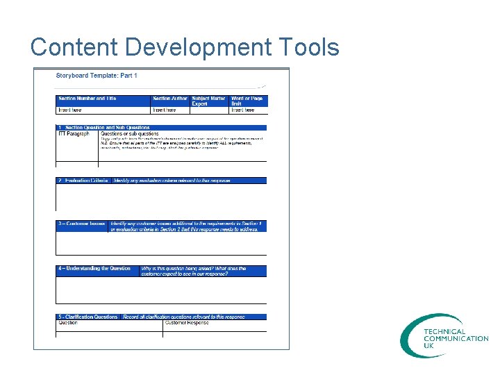 Content Development Tools 