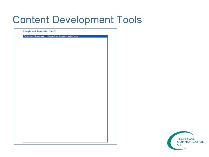Content Development Tools 