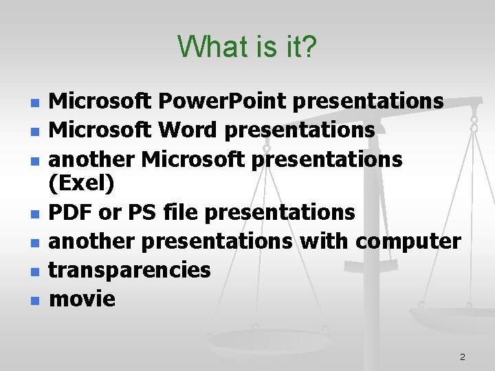 What is it? n n n n Microsoft Power. Point presentations Microsoft Word presentations