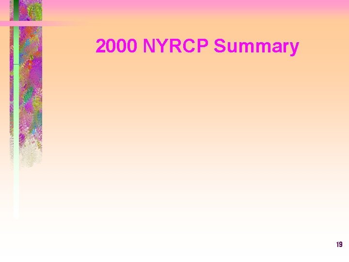 2000 NYRCP Summary 19 