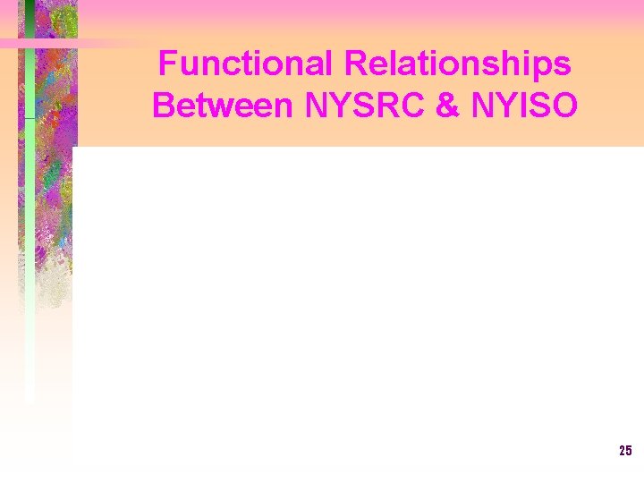 Functional Relationships Between NYSRC & NYISO 25 