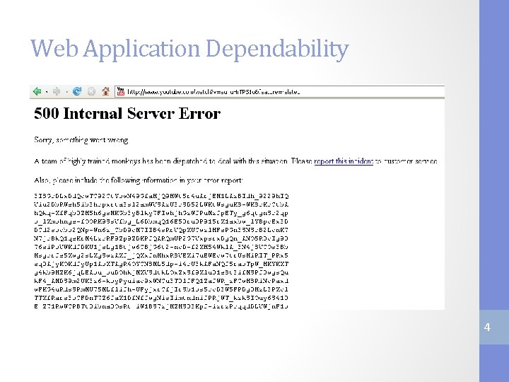 Web Application Dependability 4 