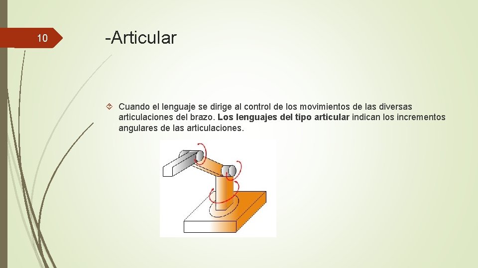 10 -Articular Cuando el lenguaje se dirige al control de los movimientos de las