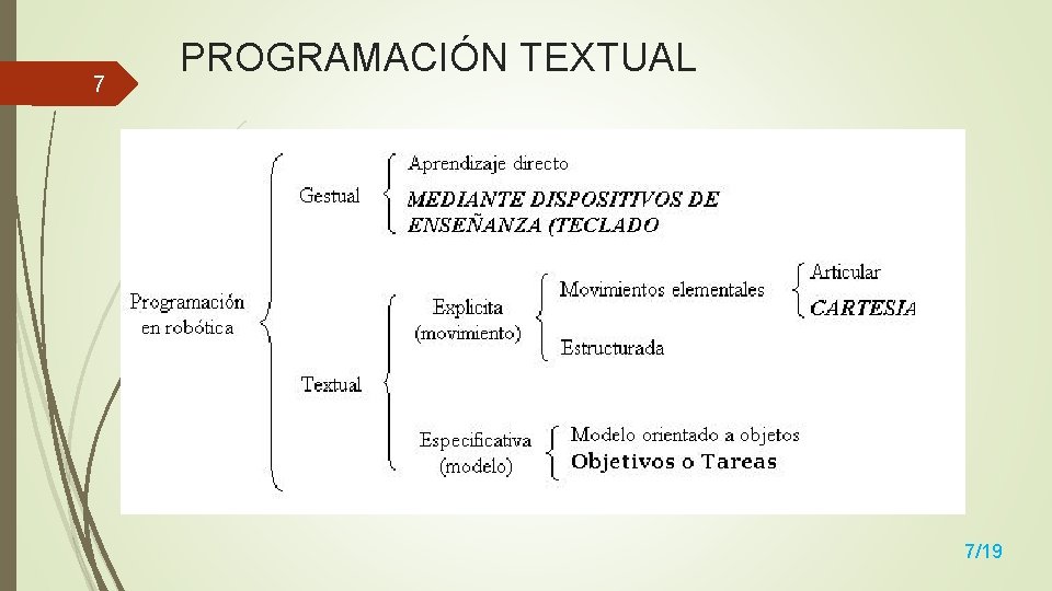 7 PROGRAMACIÓN TEXTUAL 7/19 