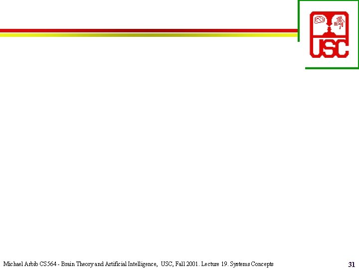 Michael Arbib CS 564 - Brain Theory and Artificial Intelligence, USC, Fall 2001. Lecture