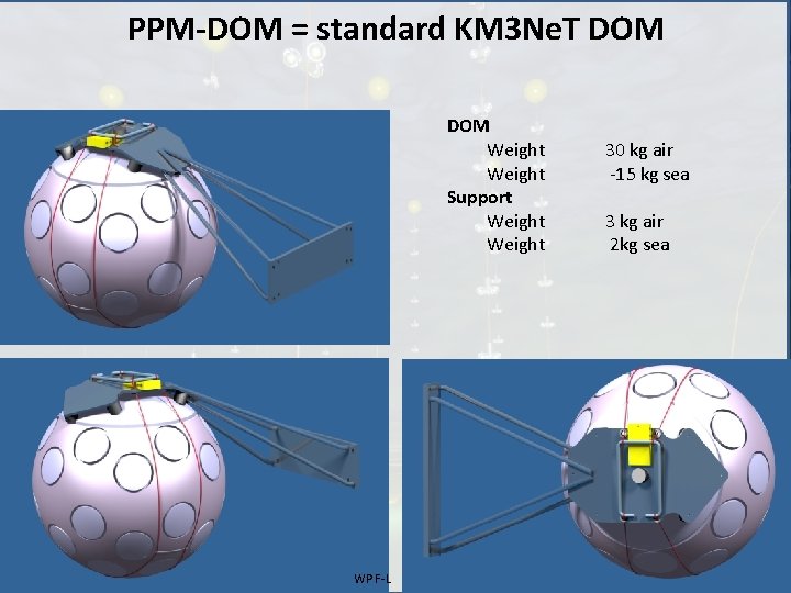 PPM-DOM = standard KM 3 Ne. T DOM Weight Support Weight WP F-L 30