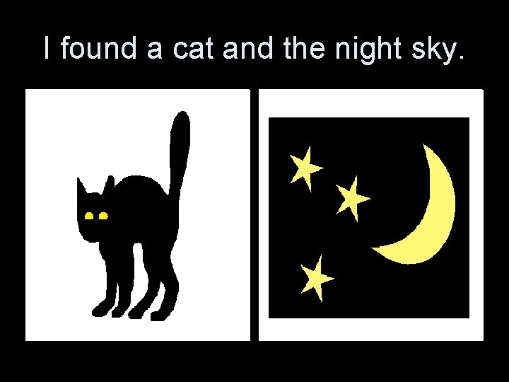 I found a cat and the night sky. 