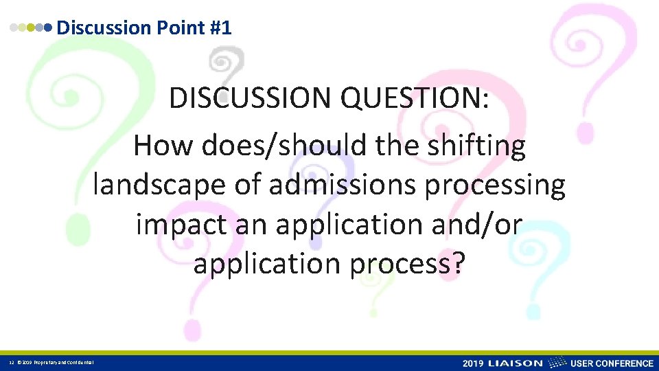 Discussion Point #1 DISCUSSION QUESTION: How does/should the shifting landscape of admissions processing impact