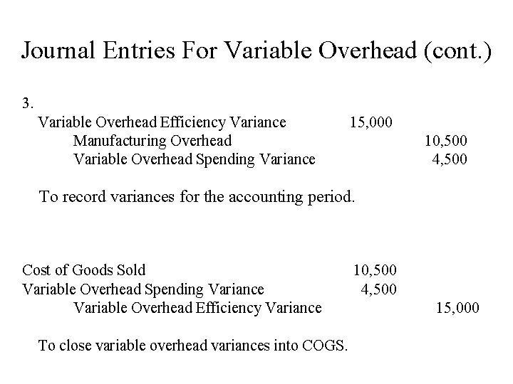 Variance Analysis II Developing Budgeted Variable Overhead Allocation