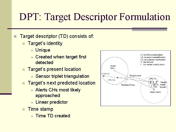 DPT: Target Descriptor Formulation n Target descriptor (TD) consists of: n Target’s identity n
