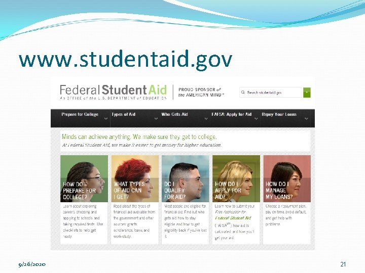 www. studentaid. gov 9/26/2020 21 