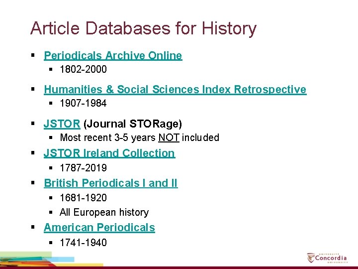 Article Databases for History § Periodicals Archive Online § 1802 -2000 § Humanities &