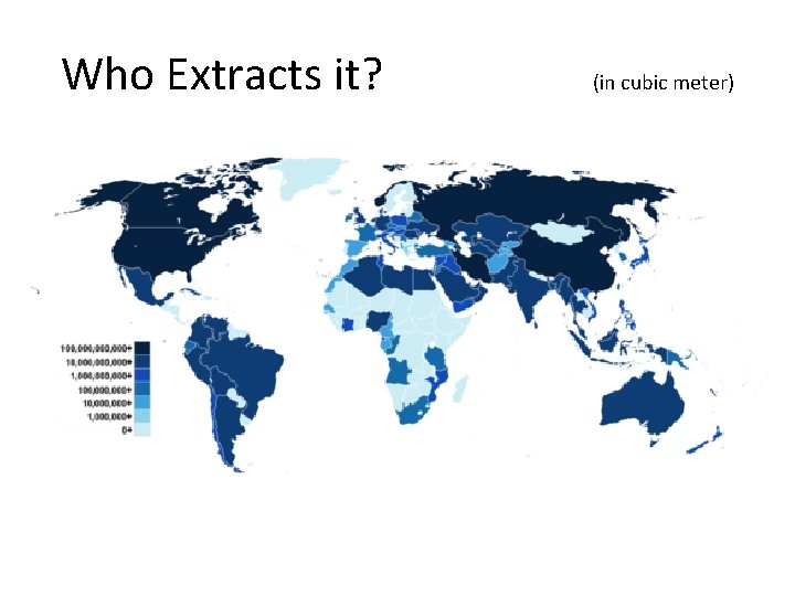 Who Extracts it? • (in cubic meter) 