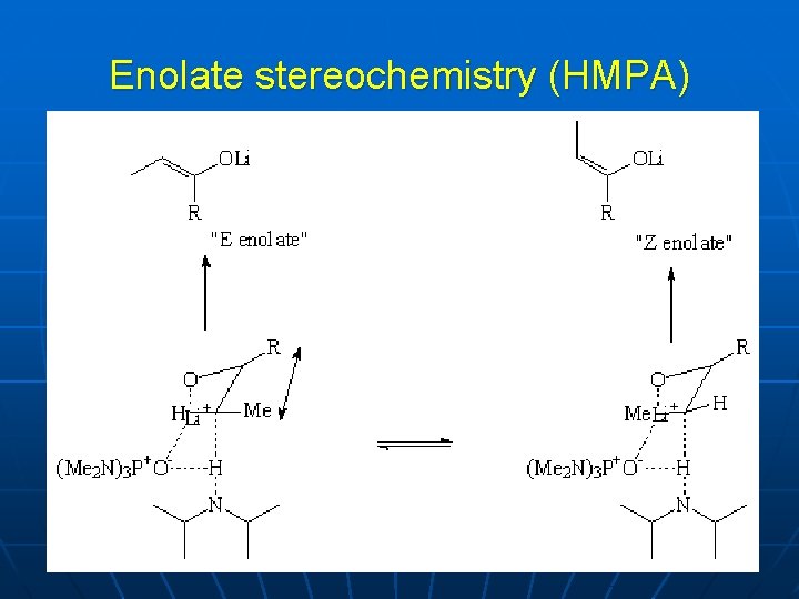 Enolate stereochemistry (HMPA) 