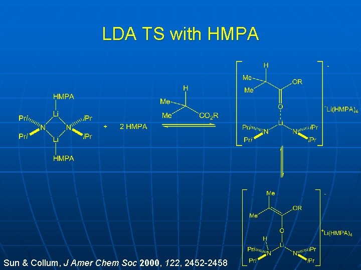LDA TS with HMPA Sun & Collum, J Amer Chem Soc 2000, 122, 2452
