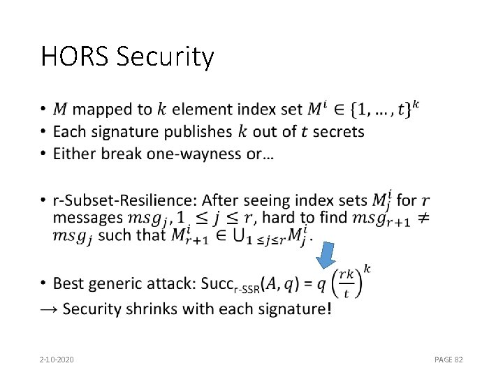 HORS Security • 2 -10 -2020 PAGE 82 