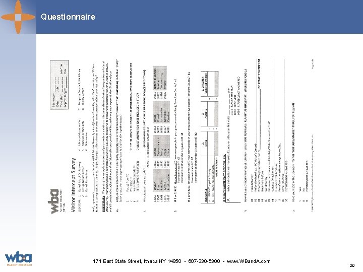 Questionnaire 171 East State Street, Ithaca NY 14850 • 607 -330 -5300 • www.