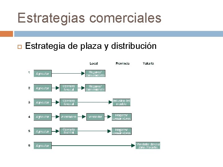 Estrategias comerciales Estrategia de plaza y distribución 