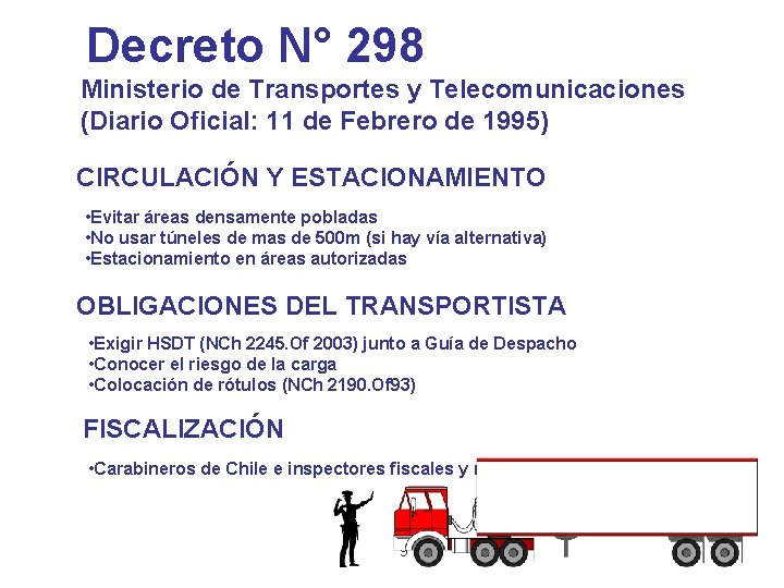Decreto N° 298 Ministerio de Transportes y Telecomunicaciones (Diario Oficial: 11 de Febrero de