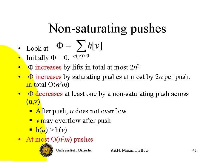 Non-saturating pushes • • Look at Initially F = 0. F increases by lifts