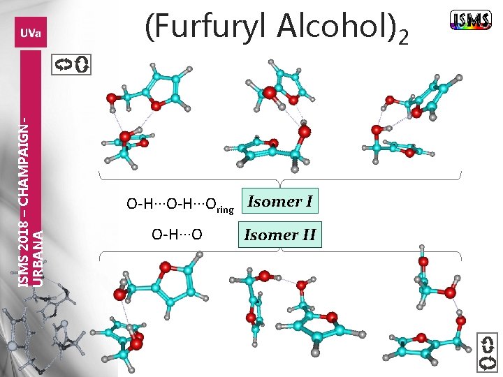 ISMS 2018 – CHAMPAIGNURBANA (Furfuryl Alcohol)2 O-H···Oring Isomer I O-H···O Isomer II 