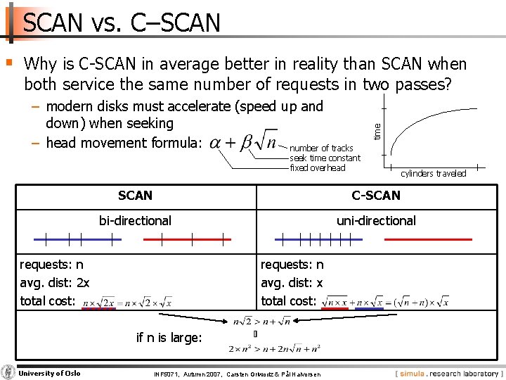 SCAN vs. C–SCAN § Why is C SCAN in average better in reality than