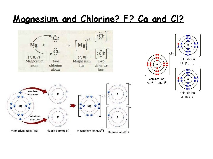 Magnesium and Chlorine? F? Ca and Cl? 