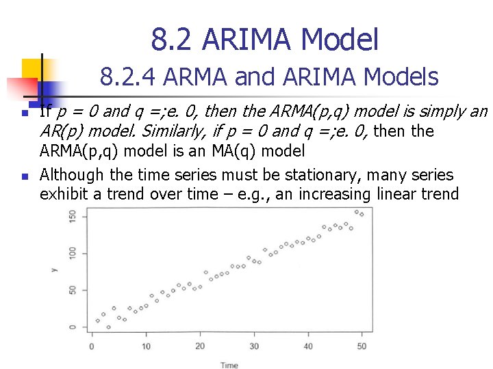 8. 2 ARIMA Model 8. 2. 4 ARMA and ARIMA Models n n If