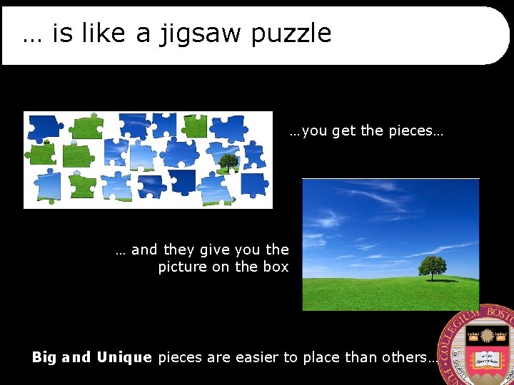 … is like a jigsaw puzzle …you get the pieces… 2. Read mapping …