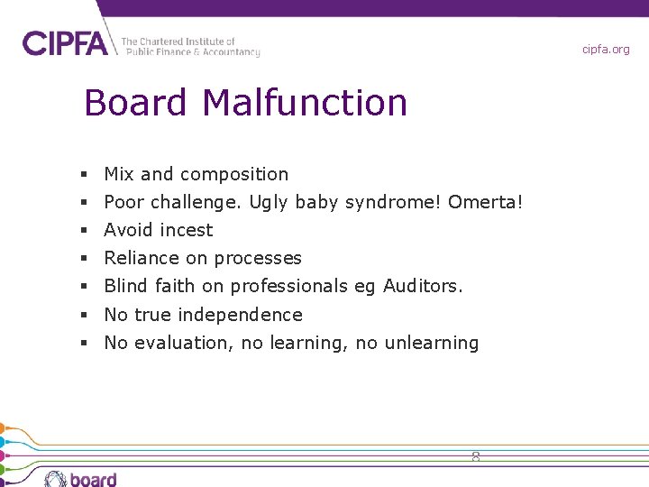 cipfa. org Board Malfunction § Mix and composition § Poor challenge. Ugly baby syndrome!