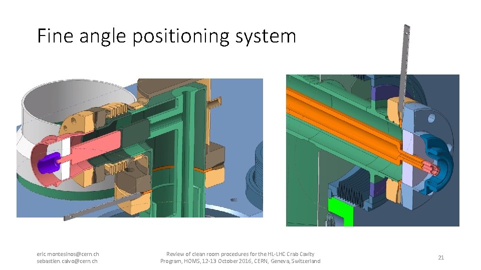 Fine angle positioning system eric. montesinos@cern. ch sebastien. calvo@cern. ch Review of clean room