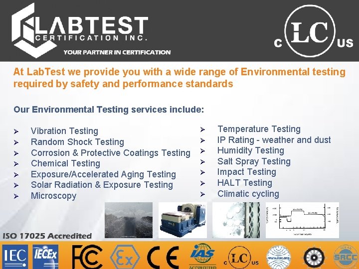 At Lab. Test we provide you with a wide range of Environmental testing required
