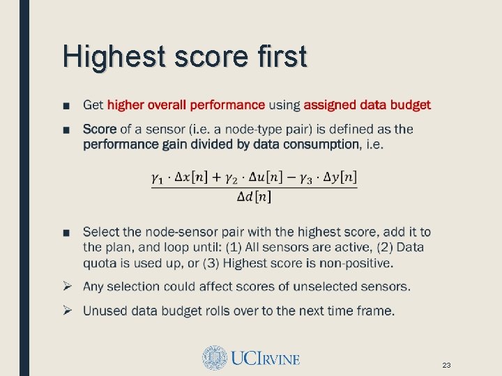 Highest score first ■ 23 