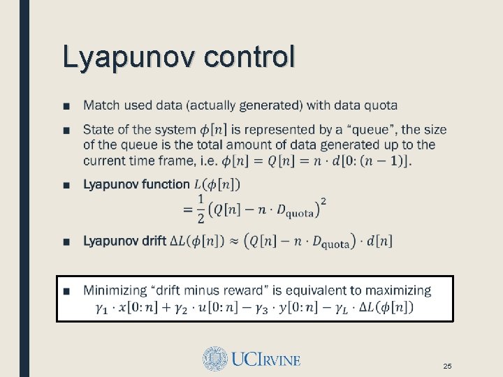 Lyapunov control ■ 25 