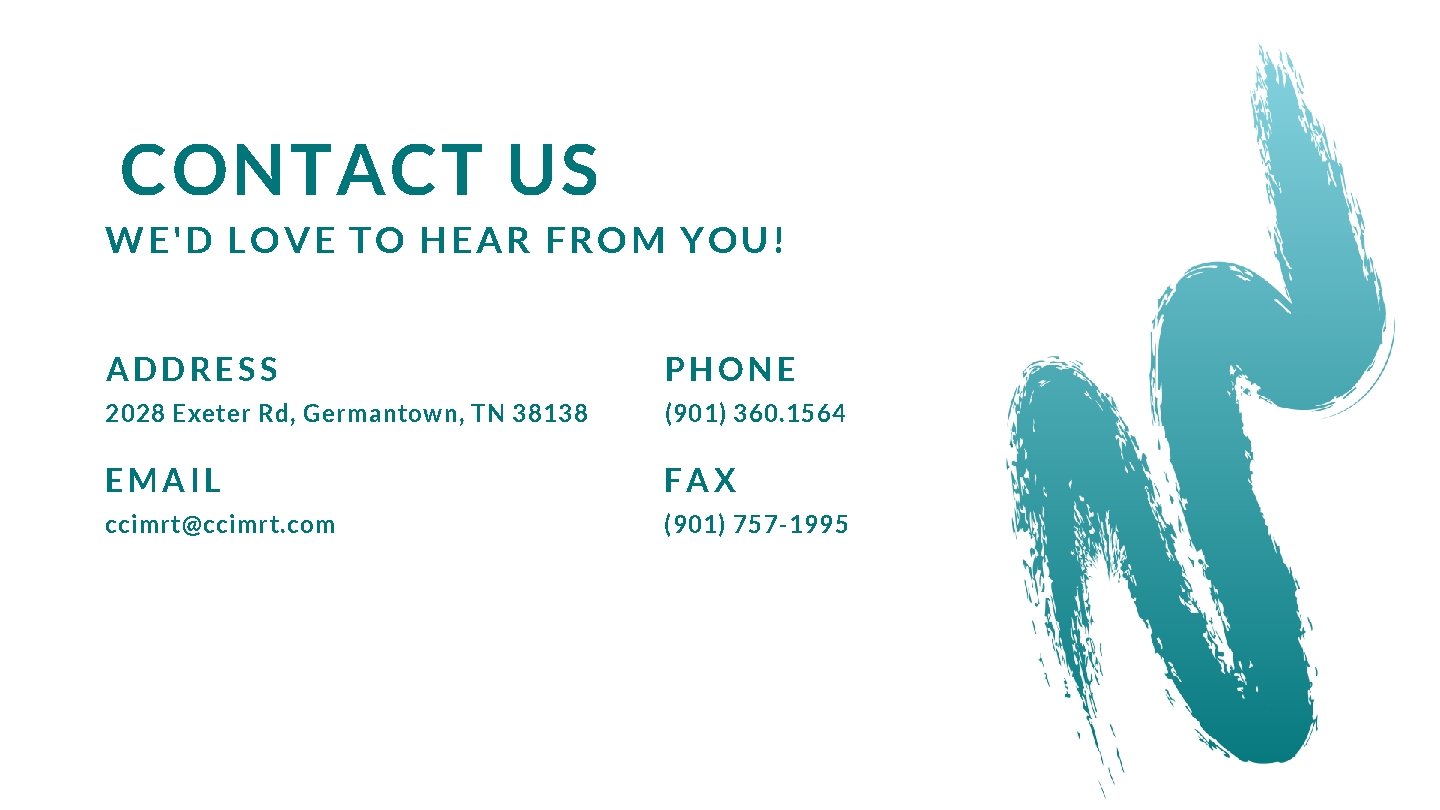 CONTACT US WE'D LOVE TO HEAR FROM YOU! ADDRESS PHONE 2028 Exeter Rd, Germantown,