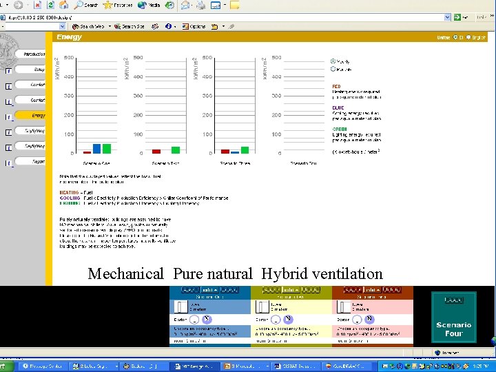 Mechanical Pure natural Hybrid ventilation 