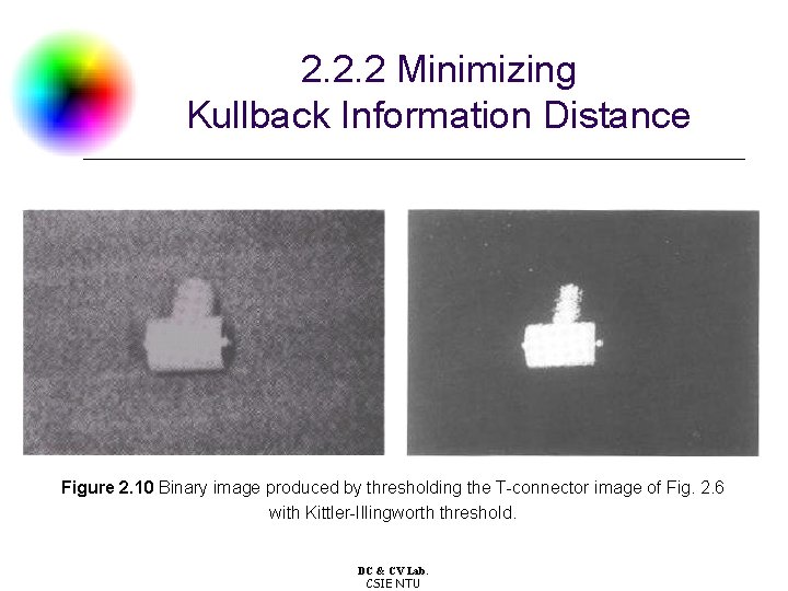 2. 2. 2 Minimizing Kullback Information Distance Figure 2. 10 Binary image produced by