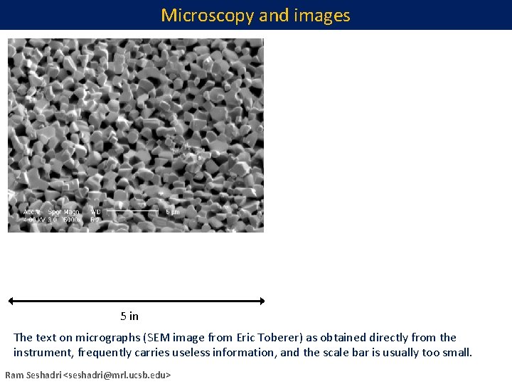 Microscopy and images 5 in The text on micrographs (SEM image from Eric Toberer)