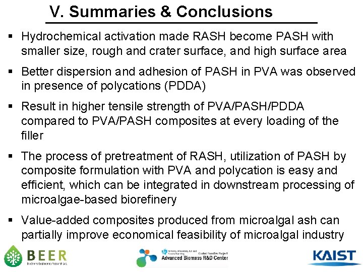 V. Summaries & Conclusions § Hydrochemical activation made RASH become PASH with smaller size,