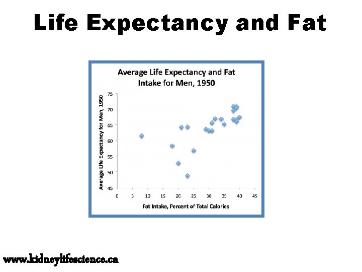 Life Expectancy and Fat Source: rawfoodsos. com www. kidneylifescience. ca 