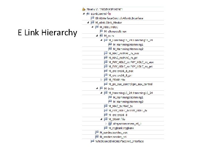 E Link Hierarchy 