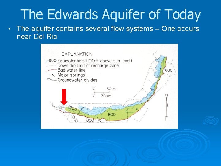 The Edwards Aquifer of Today • The aquifer contains several flow systems – One