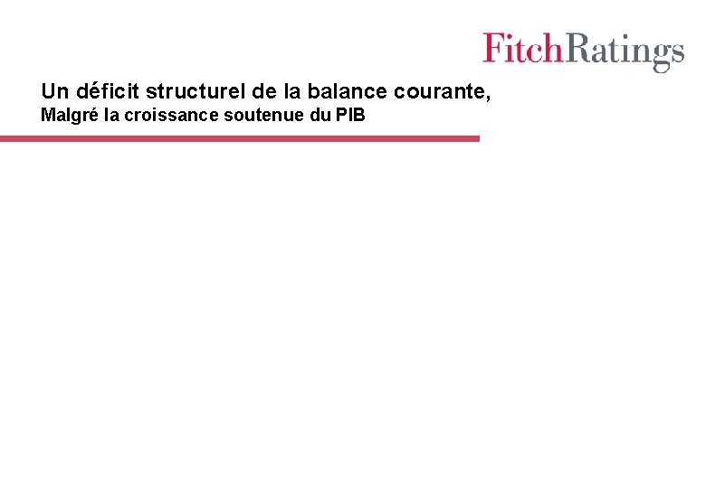 Un déficit structurel de la balance courante, Malgré la croissance soutenue du PIB 
