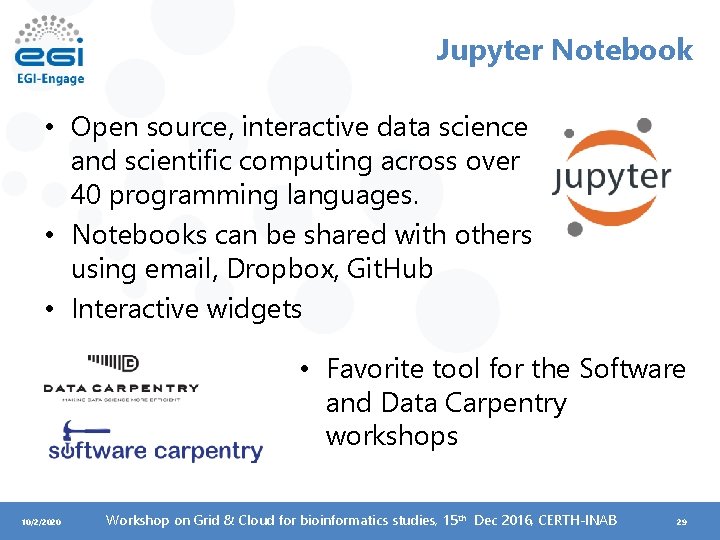 Jupyter Notebook • Open source, interactive data science and scientific computing across over 40