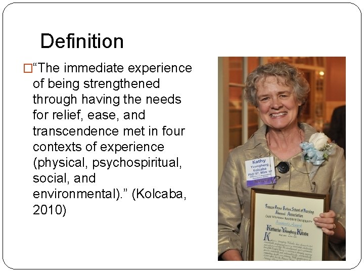 Kolcabas Theory of Comfort By David La Belle