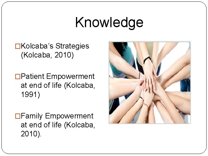 Kolcabas Theory of Comfort By David La Belle