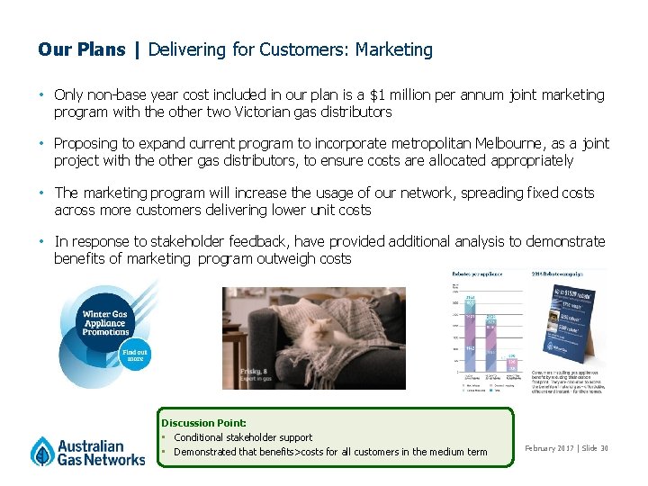 Our Plans | Delivering for Customers: Marketing • Only non-base year cost included in Our Plans | Delivering for Customers: Marketing • Only non-base year cost included in