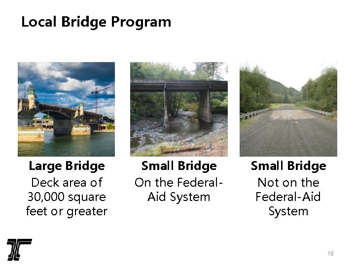 Local Bridge Program Large Bridge Deck area of 30, 000 square feet or greater