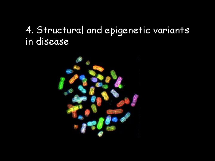 4. Structural and epigenetic variants in disease 