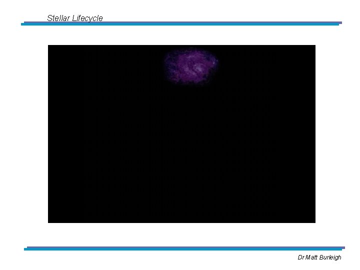 Stellar Lifecycle Dr Matt Burleigh 